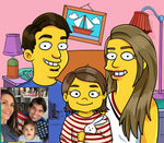Load image into Gallery viewer, Simpson-Style Yellow Family
