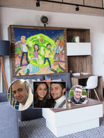 Load image into Gallery viewer, Tapestry - Custom Cartoon Family Portrait