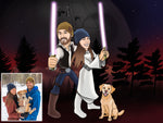 Load image into Gallery viewer, Custom Star Wars Family Portrait | Image Into Cartoon | I Toonify
