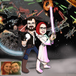 Load image into Gallery viewer, Custom Star Wars Family Portrait | Image Into Cartoon | I Toonify