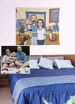 Load image into Gallery viewer, Tapestry - Custom Cartoon Family Portrait