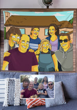 Load image into Gallery viewer, Tapestry - Custom Cartoon Family Portrait