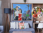 Load image into Gallery viewer, Tapestry - Custom Cartoon Family Portrait