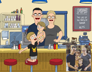Bobs Burgers Family Portrait | Image Into Cartoon | I Toonify