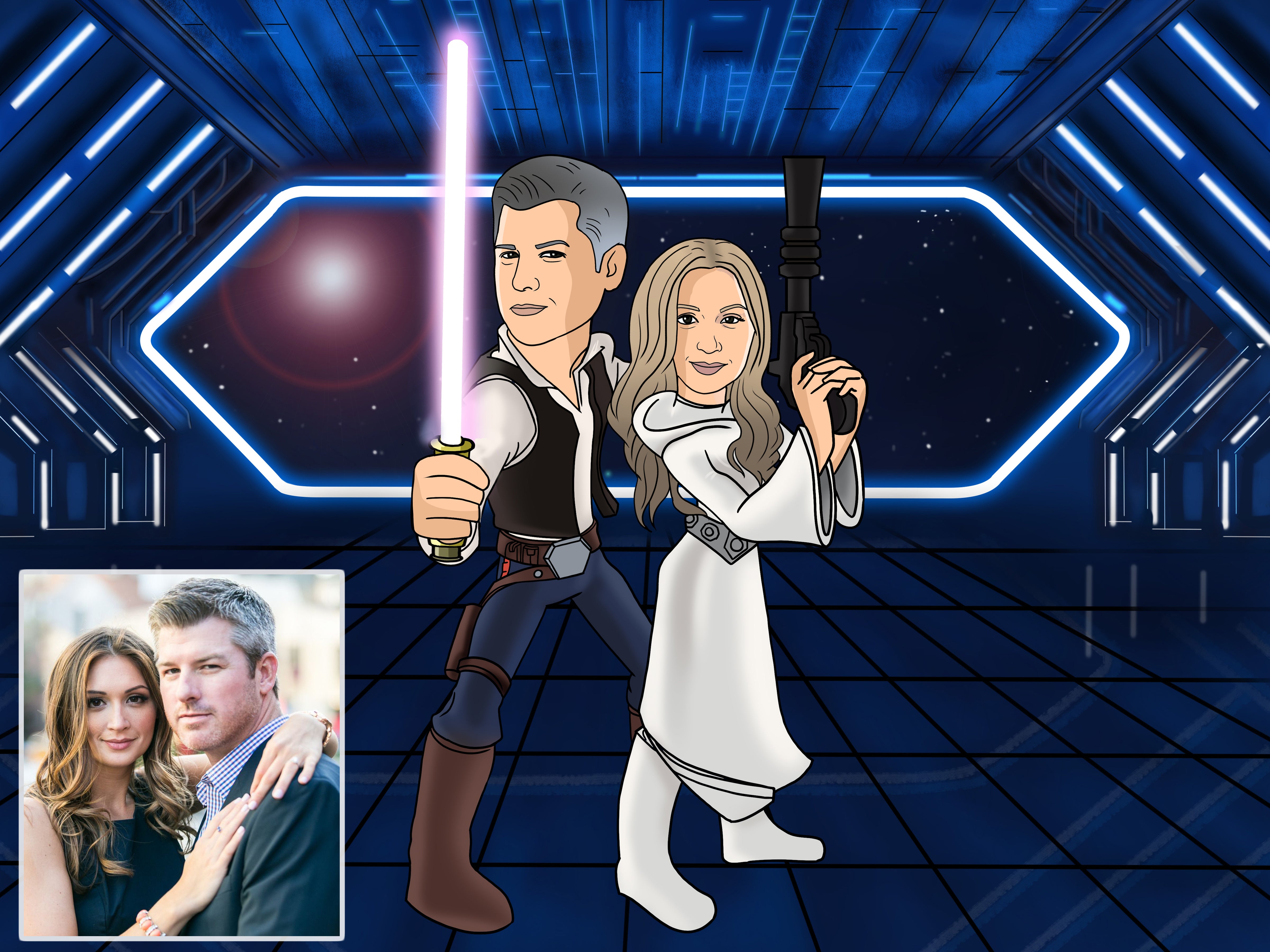 Custom Star Wars Family Portrait | Image Into Cartoon | I Toonify