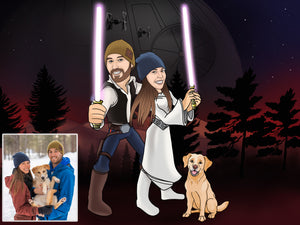 Custom Star Wars Family Portrait | Image Into Cartoon | I Toonify