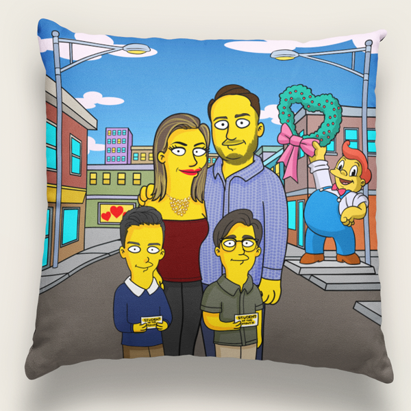Cartoon Photo Pillow | Custom Photo Pillow | I Toonify